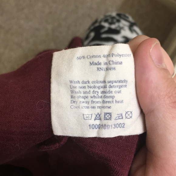 Like new Jack Wills maroon casual dress 3/4 sleeve - Picture 9 of 9